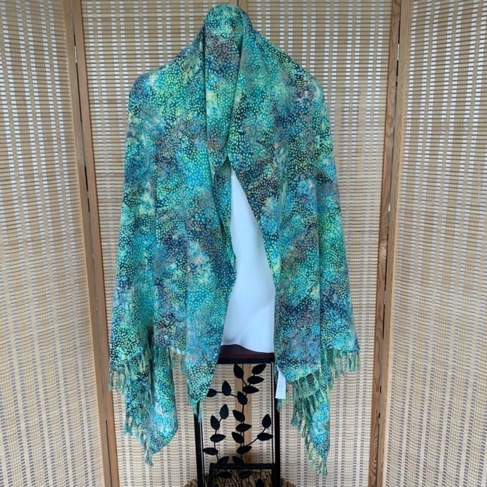 OndadeMar colorful hand dyed 100% rayon Pareo , scarf , shawl 0Z